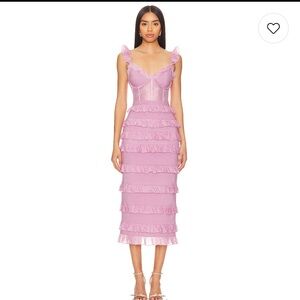 V. Chapman Fiorenza Dress in Mauve Mist